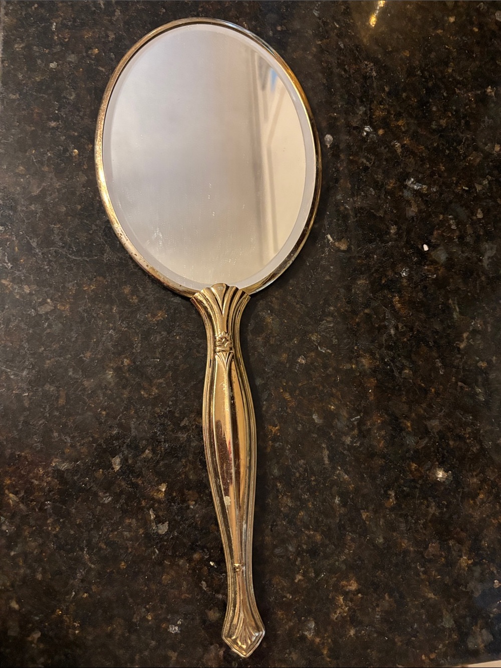 Gold Handheld Decorative Vanity Mirror - Classic Design